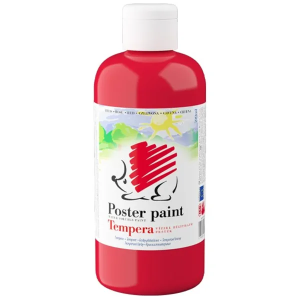 ICO: Tempera riccio color rosso, 500 ml immagine 1