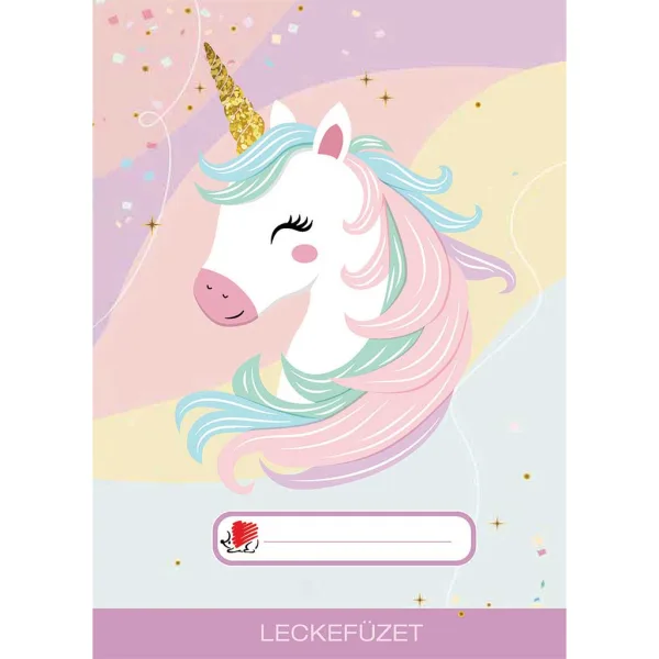 ICO: quaderno per i compiti A5 con motivo riccio-unicorno immagine 1