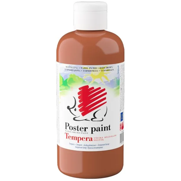 ICO: tempera riccio color marrone scuro, 500 ml immagine 1