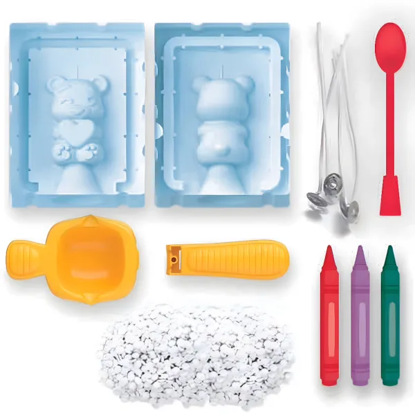 Idea! Set creativo per realizzare candele a forma di orsetto - Clementoni immagine 3