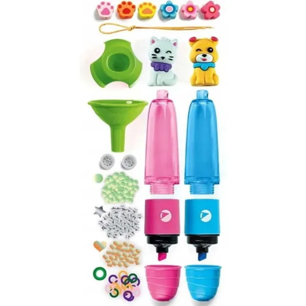 Idea! Set per creare mini evidenziatori con teneri animali - Clementoni immagine 2