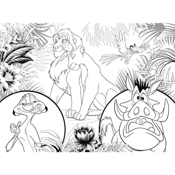 Il Re Leone 2 in 1 puzzle Eco mini da 24 pezzi e album da colorare 35x25cm - Lisciani immagine 3