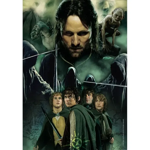 Il Signore degli Anelli: Il viaggio di Aragorn puzzle da 1000 pezzi - Clementoni immagine 2