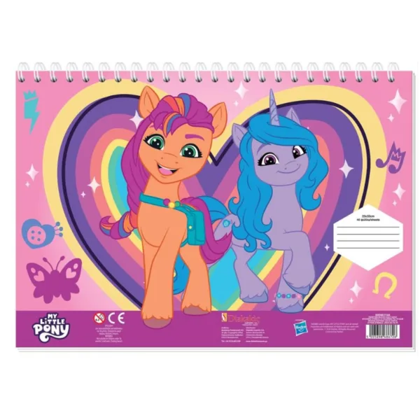 Il mio piccolo pony quaderno creativo da colorare con adesivi e stencil in diverse varianti immagine 2