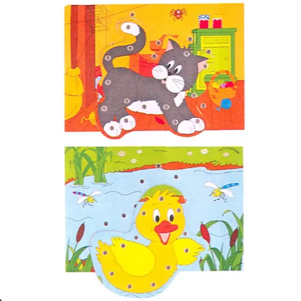 Immagine in legno infilabile con animali immagine 3