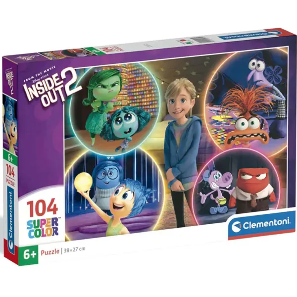 Inside Out 2 puzzle supercolor da 104 pezzi - Clementoni immagine 1
