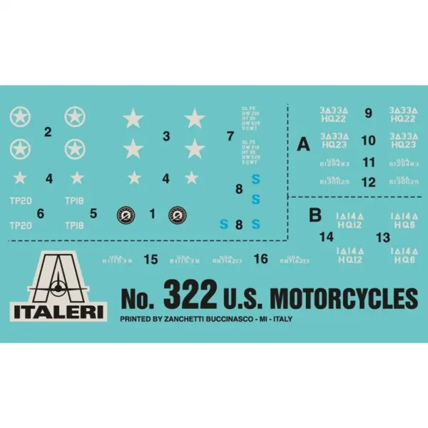Italeri 1/35 Motociclette U.S. 2 modelli di motociclette militari immagine 4