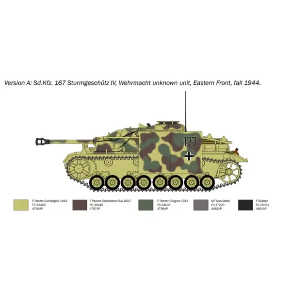 Italeri 1/35 Sd.Kfz. 167 Sturmgeschütz IV modello di cannone dassalto immagine 3