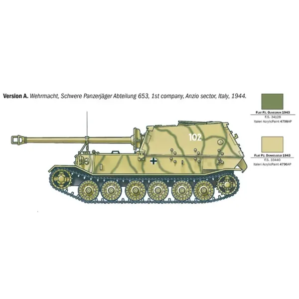 Italeri: 1/35 Sd.Kfz. 184 Elefant cacciacarri modello immagine 3