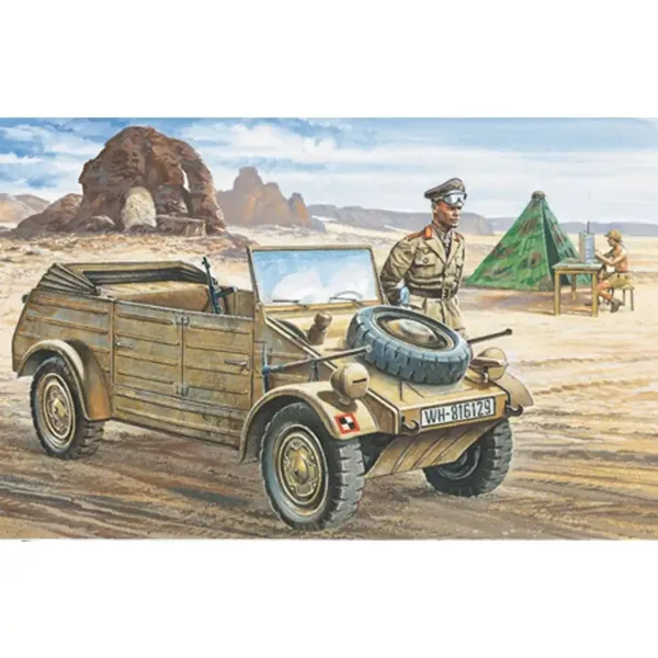 Italeri 1/35 VW Typ 82 Kübelwagen modello di veicolo militare immagine 2