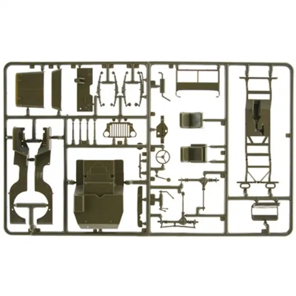 Italeri 1/35 Willys MB Jeep militare con rimorchio modello di veicolo immagine 6