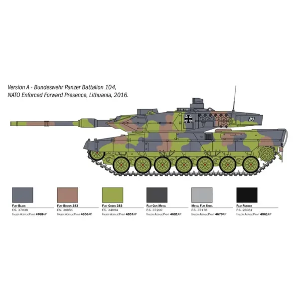 Italeri 1/35 modello di carro armato Leopard 2A6 immagine 3