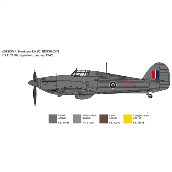 Italeri 1/48 Hurricane Mk.IIC modello di aereo immagine 3