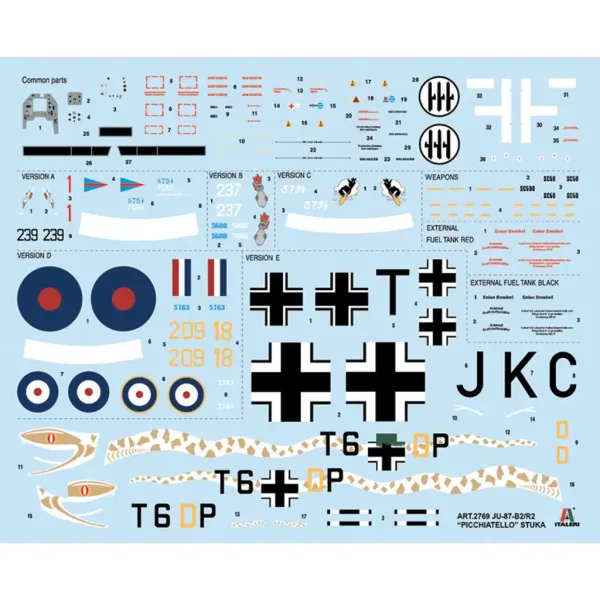Italeri 1/48 Ju 87 B-2/R-2 Picchiatello modello di aereo immagine 2