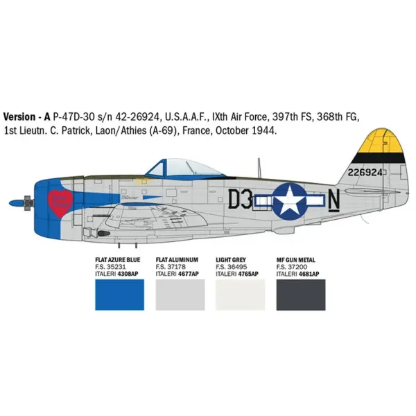 Italeri 1/48 P-47D Thunderbolt modello di aereo immagine 3