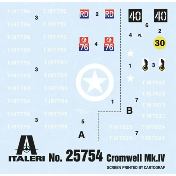 Italeri 1/56 Cromwell Mk. IV modello di carro armato immagine 2