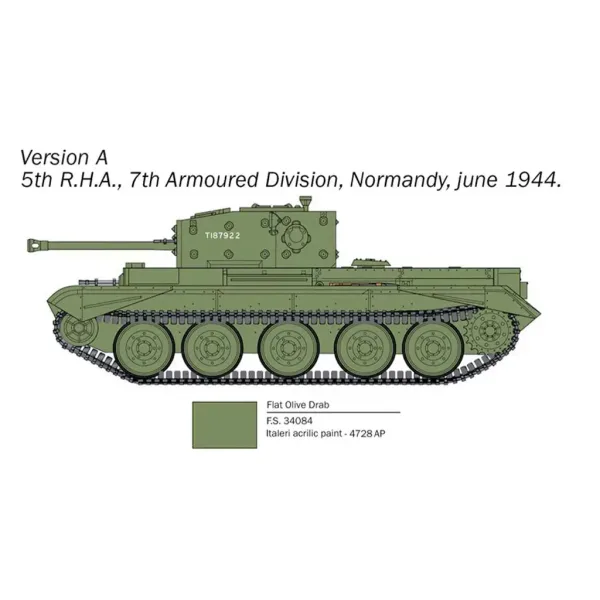 Italeri 1/56 Cromwell Mk. IV modello di carro armato immagine 3