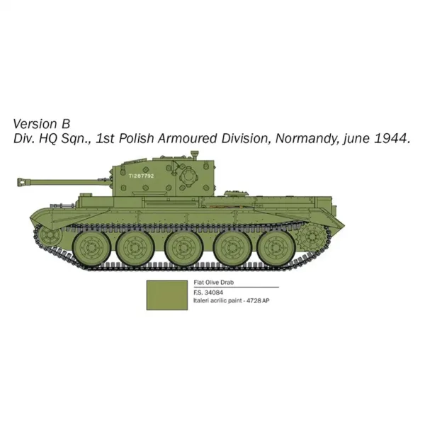 Italeri 1/56 Cromwell Mk. IV modello di carro armato immagine 4