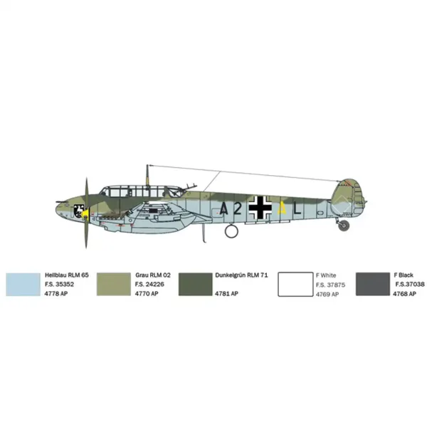 Italeri 1/72 Bf 110 C Zerstörer caccia modello immagine 7