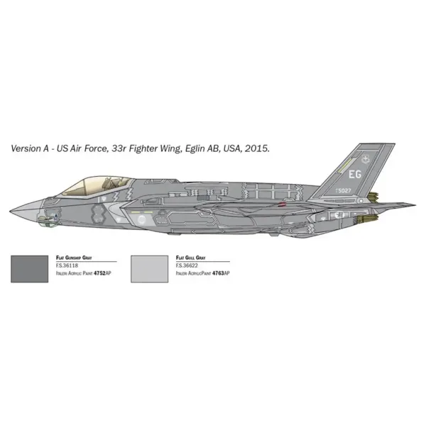 Italeri 1/72 F-35A Lightning II caccia modello immagine 3