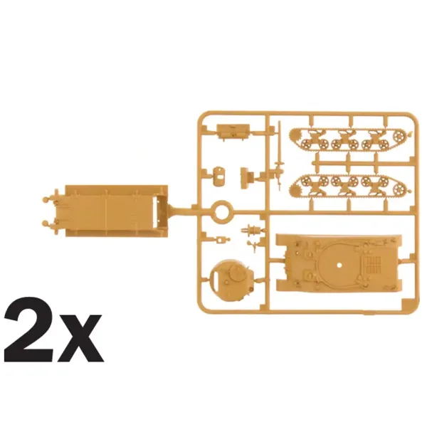 Italeri 1/72 M4A2 Sherman III carro armato set di modelli da 2 pezzi immagine 5