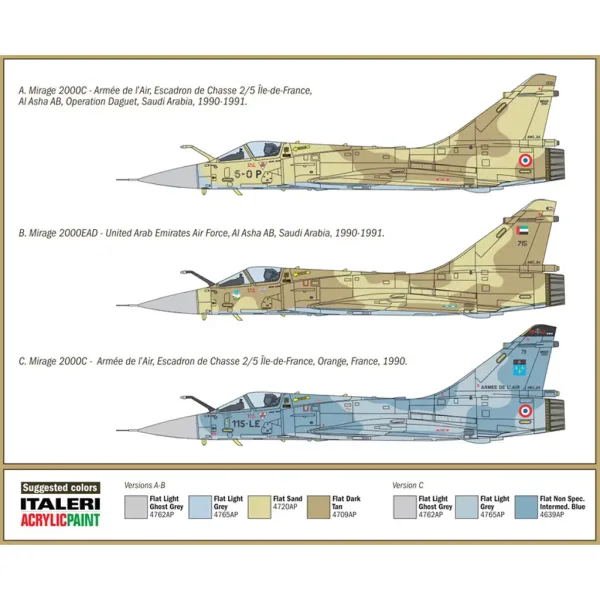 Italeri 1/72 Mirage 2000C modello di caccia immagine 3