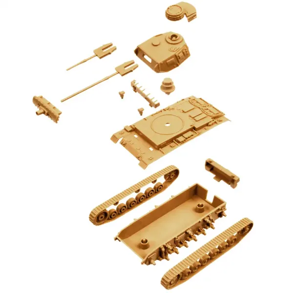 Italeri 1/72 Pz.Kpfw. III Ausf. J carro armato set di modelli da 2 pezzi immagine 3