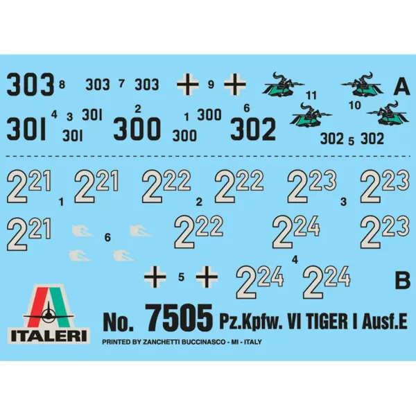 Italeri 1/72 Pz. Kpfw. VI Tiger I Ausf. E Tigre carro armato set di modelli da 2 pezzi immagine 2