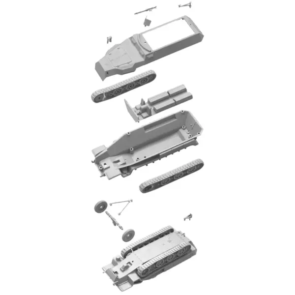 Italeri 1/72 Sd. Kfz. 251/1 Ausf. C semicingolato veicolo corazzato set di modelli 2 pezzi immagine 4