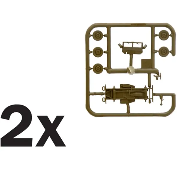 Italeri 1/72 Willys Jeep 1/4 ton 4x4 veicoli militari set di modelli da 2 pezzi immagine 4
