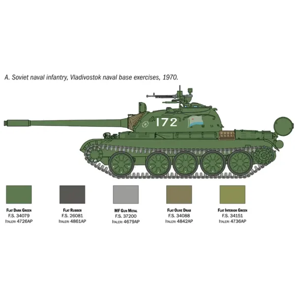 Italeri 1/72 modello di carro armato T-55A immagine 3