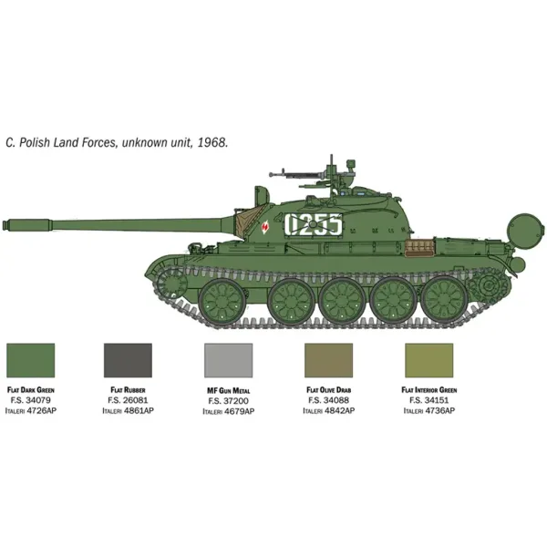 Italeri 1/72 modello di carro armato T-55A immagine 5