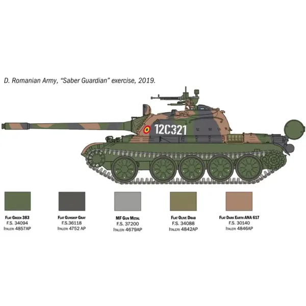 Italeri 1/72 modello di carro armato T-55A immagine 6