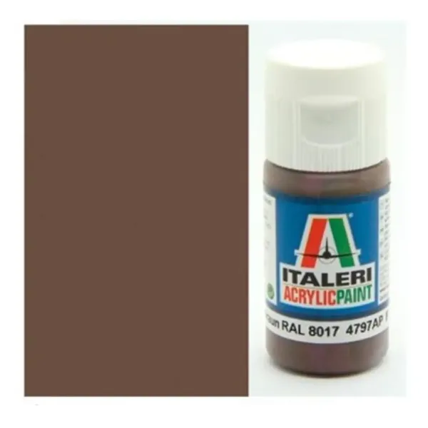 Italeri Flat Pz. Schokobraun RAL 8017 (4797AP) – Vernice opaca color cioccolato per modellismo 20ml immagine 1
