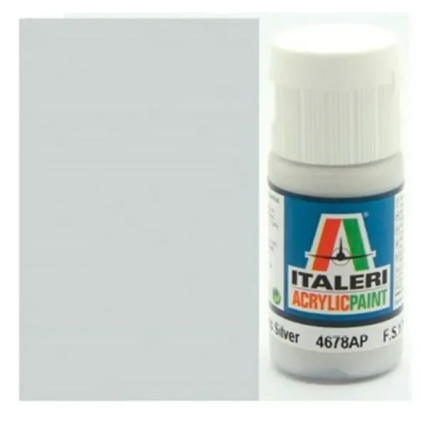 Italeri Metal Gloss Silver (4678AP) - Vernice per modellismo color argento metallizzato lucido 20ml immagine 1