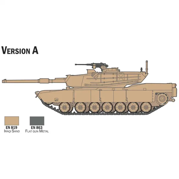 Italeri set di modellismo carro armato M1 Abrams in scala 1/72 immagine 3
