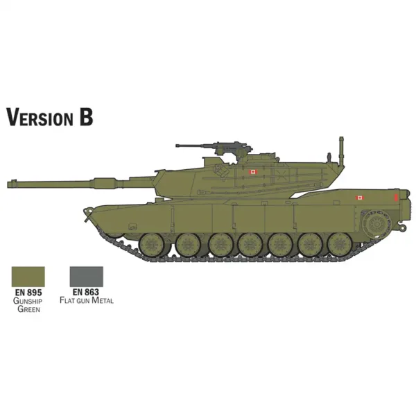 Italeri set di modellismo carro armato M1 Abrams in scala 1/72 immagine 4