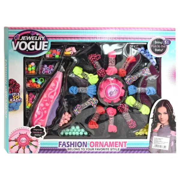 Jewelry Vouge: Set fai-da-te per grandi telai e creazione di gioielli con telaio, fili colorati e perline immagine 1