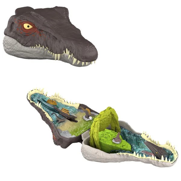 Jurassic World: Rinascita Micro Adventures set di gioco mini Spinosauro - Mattel immagine 3