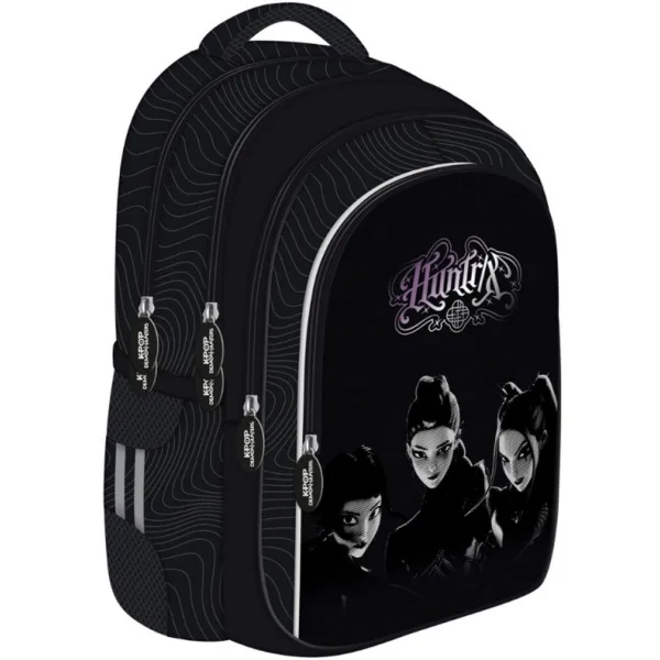 K-POP Demon Hunters borsa scolastica/zaino di colore nero a 4 scomparti BPL60 43x32x20 cm immagine 1