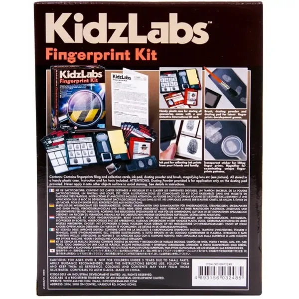 KidzLabs Kit di Rilevamento delle Impronte Digitali – Diventa anche tu un detective! immagine 2