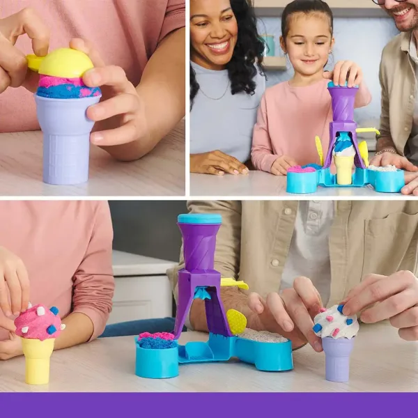 Kinetic Sand: Set gioco con sabbia modellabile per creare gelati 396g - Spin Master immagine 2