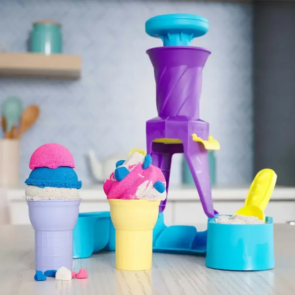 Kinetic Sand: Set gioco con sabbia modellabile per creare gelati 396g - Spin Master immagine 4