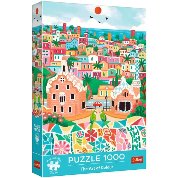 Larte dei colori, Barcellona puzzle premium da 1000 pezzi - Trefl immagine 1
