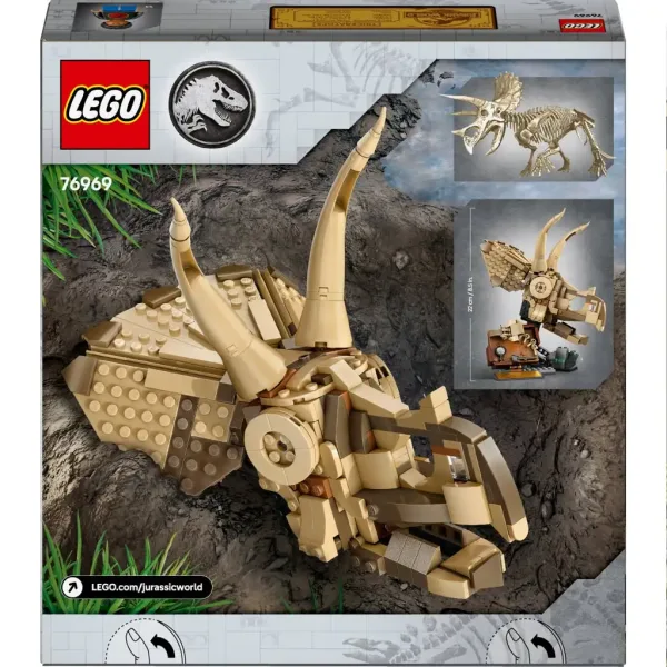 LEGO® Jurassic World: Fossili di Dinosauro - Teschio di Triceratopo (76969) immagine 5
