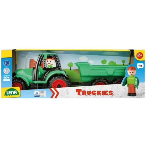 LENA: Camioncino con rimorchio e figura 36cm immagine 2