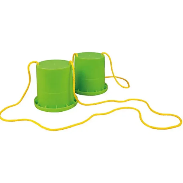 LENA: Gioco di camminata su trampoli con secchio Eco pot di colore verde immagine 1