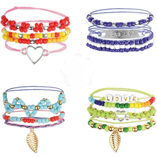 LENA: Kit per realizzare braccialetti dellamicizia con perline rocailles immagine 3