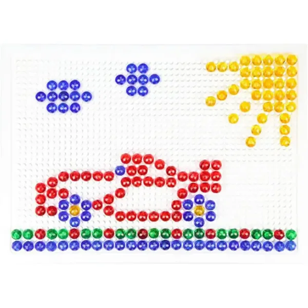 LENA: Set creativo di mosaico trasparente con pioli da 10 mm, 260 pezzi immagine 2