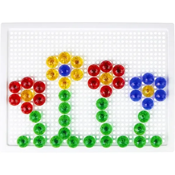LENA: Set creativo di mosaico trasparente con pioli da 15 mm, 80 pezzi immagine 2